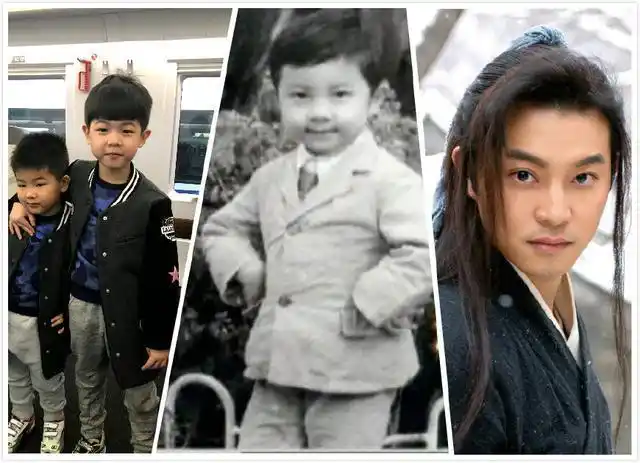 安吉和沙溢小时候也很像,尤其是脸型,长大后一枚妥妥的小帅哥是没错了