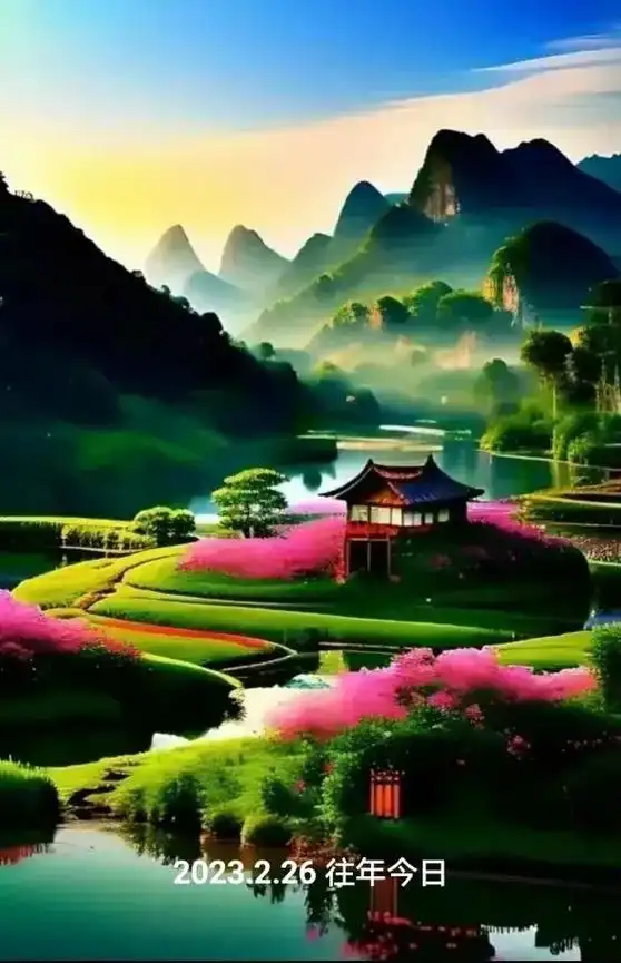 鸟语花香人间仙境, 中国大自然风景视频素材 , 山水之间任逍遥