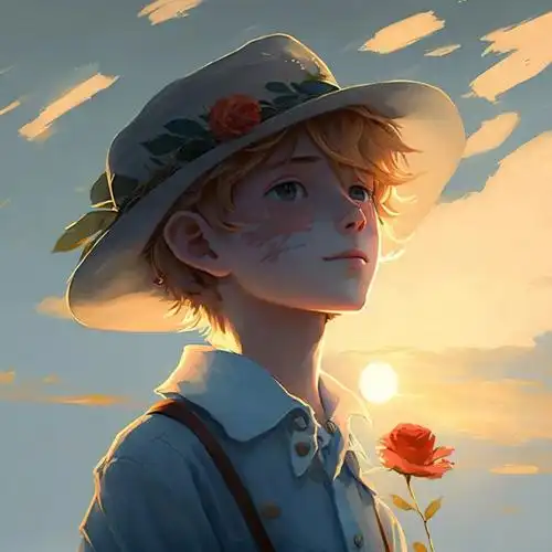 小众唯美玫瑰少年动漫头像图片_男生动漫头像_头像屋