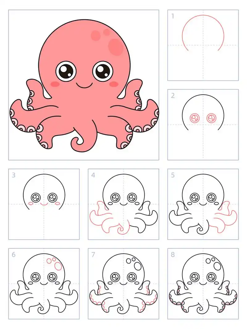 简笔画71期|章鱼99