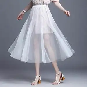 透明裙子女夏网纱外搭图片