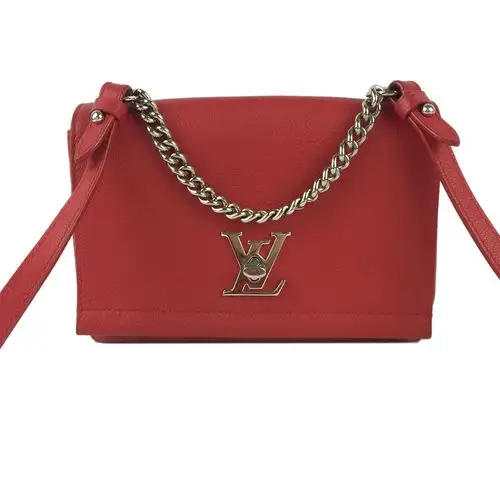 [9.5新]路易威登lv女士手提单肩包牛皮红色1106