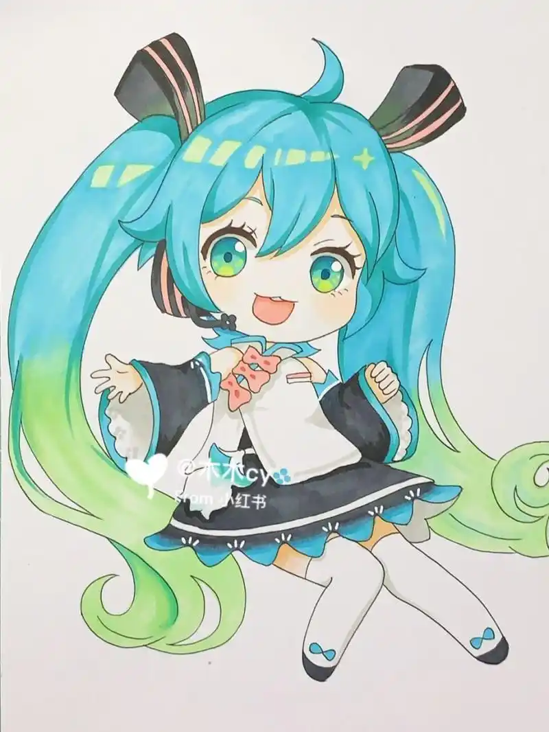 q版动漫人物 临摹 #动漫热番推荐# #寻找小红书绘画大神# #画画