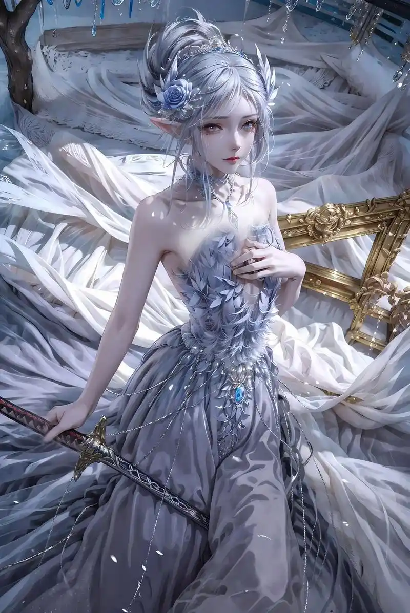 冰公主鬼刀.洁白纱裳傲寒霜,冰公主舞冰风扬. 冰雪之花绽婀娜 - 抖音