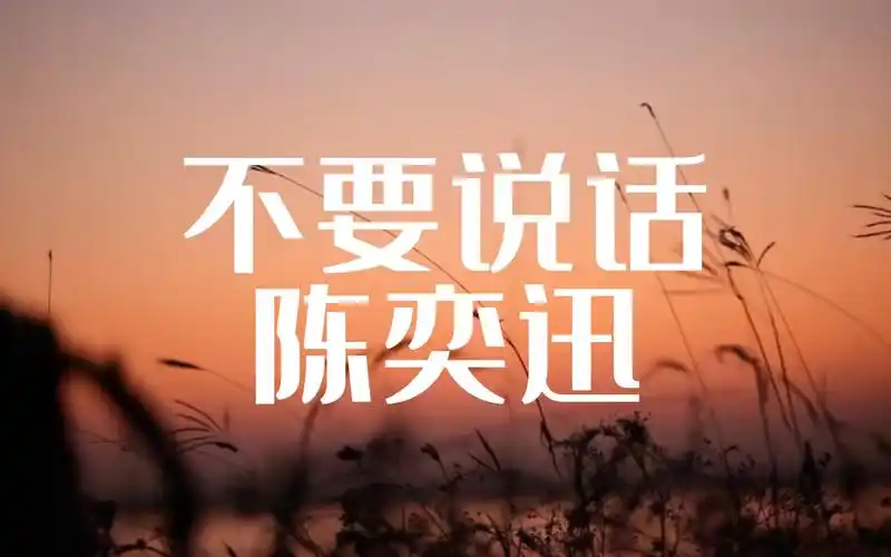 陈奕迅《不要说话》 "我藏起来的秘密 在每一天清晨里 暖成咖啡安静地