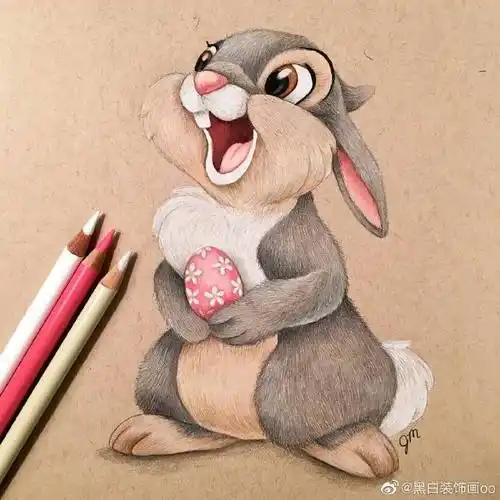 彩铅卡通形象绘画#绘画素材##彩铅##儿童绘画##儿童画教程##遇见艺术