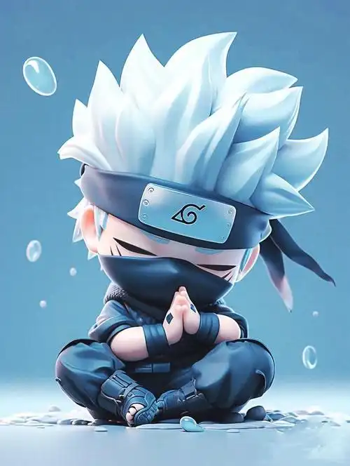 超级可爱的「迷你」卡卡西～ 放一个在书桌上,每天看看心情大好