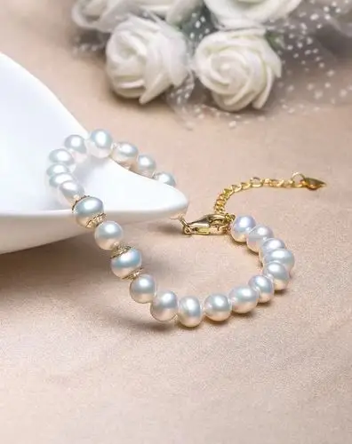 北海珍珠手链批发 6mm天然淡水珍珠手链 时尚饰品