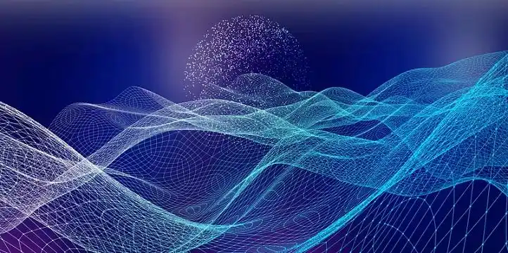 简约蓝色几何线条背景