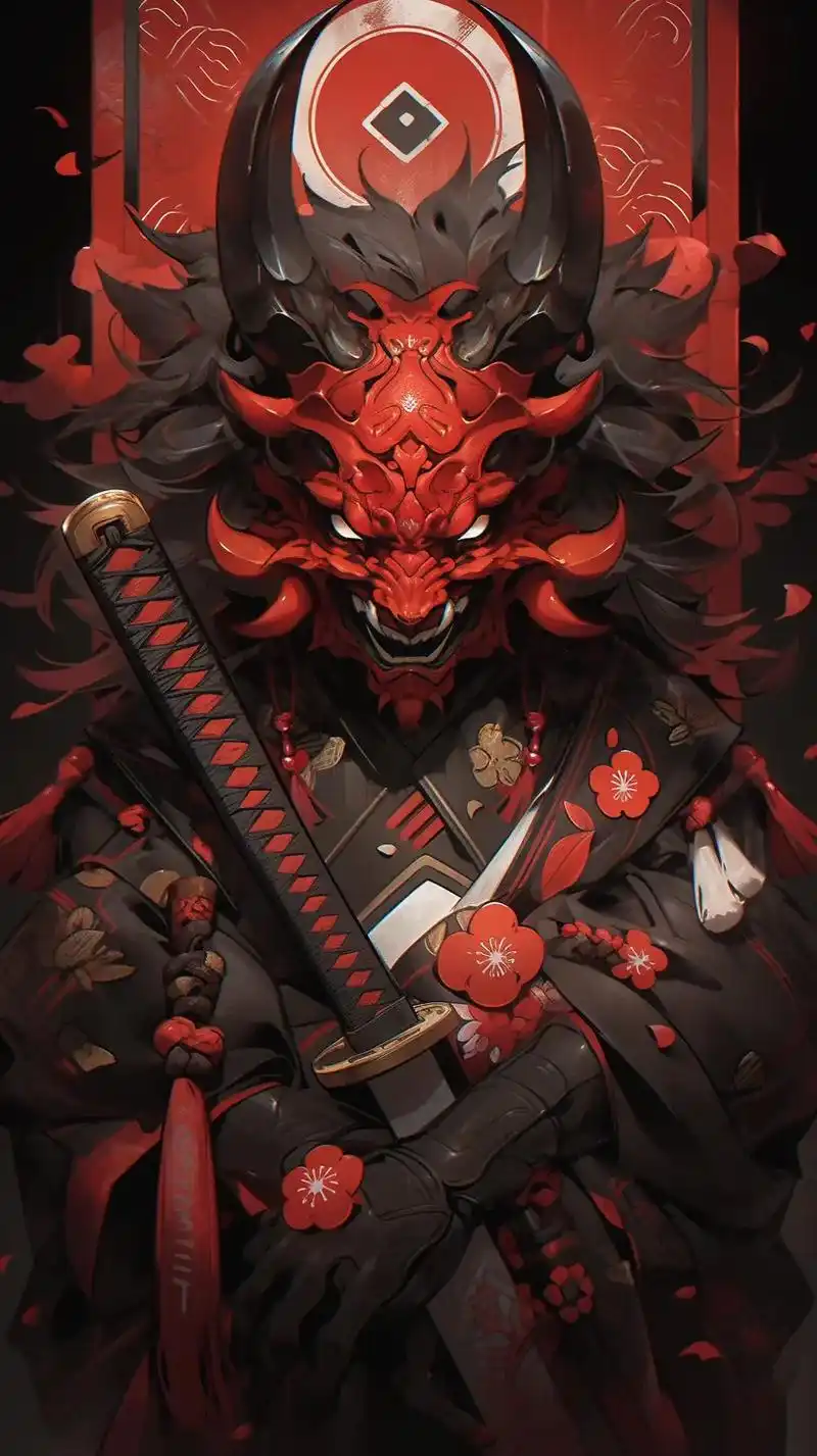 aigc|鬼武士|8k壁纸.#鬼武士 #midjourney - 抖音