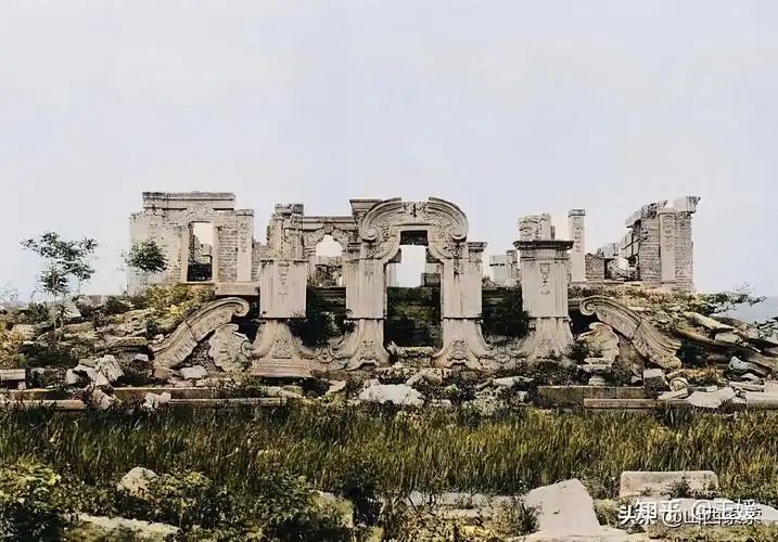 实拍1922年的圆明园彩色老照片太可惜了