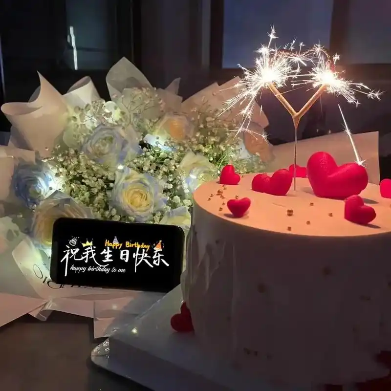 超火的手写生日快乐背景图|生日手机配图.