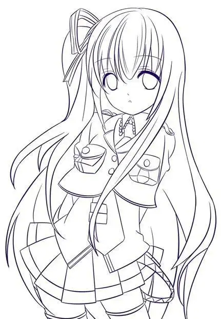 简单铅笔画动漫女生的图片简笔画 手绘画卡通女孩的教程图解教你简笔