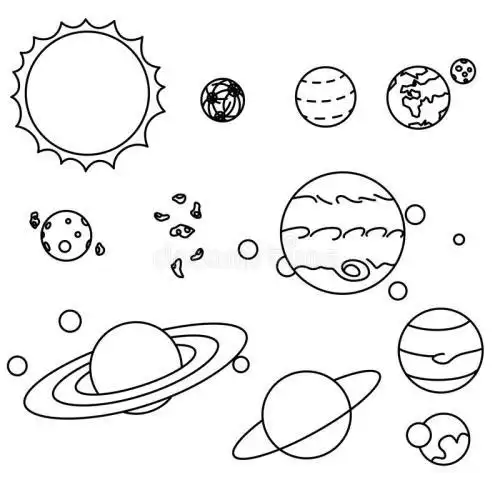 行星简笔画涂色精致