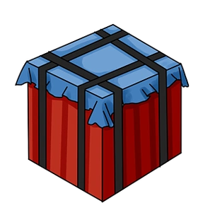 手绘商用游戏吃鸡空投箱降落伞元素1