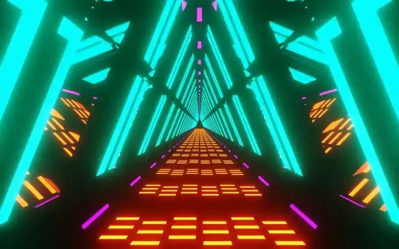 视频素材 ▏k399 动感霓虹灯光光管歌曲串烧爵士舞街舞灯光秀t台走秀