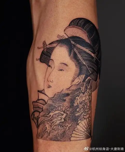 纹身日式传统艺伎