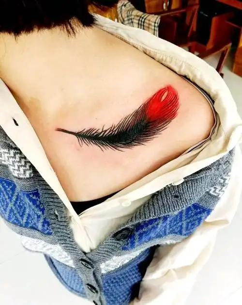 遮盖作品纹身图片_胸部老传统纹身图案