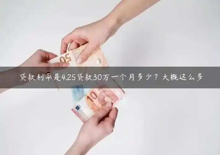 贷款利率是4.25贷款30万一个月多少?大概这么多