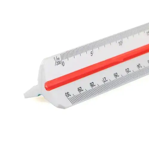 今霸比例尺室内设计尺多功能绘图制图测量工具30cm比列尺子曲线板1把