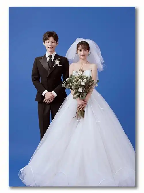 拜托这不妥妥韩剧男女主结婚拍的婚纱照