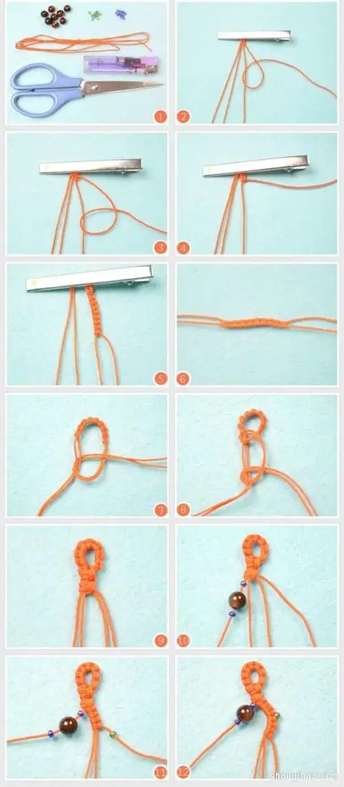 特色手编串珠手链手镯的编法diy图解教程 - www.shouyihuo.com
