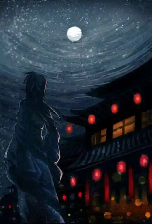 求一些一个人赏月的伤感图片