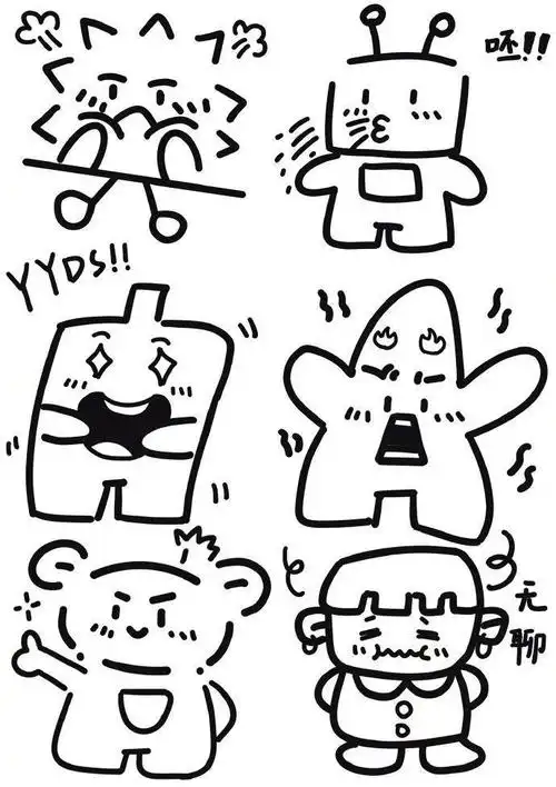 可爱的涂鸦简笔画素材～(cr96齐齐的绘画)