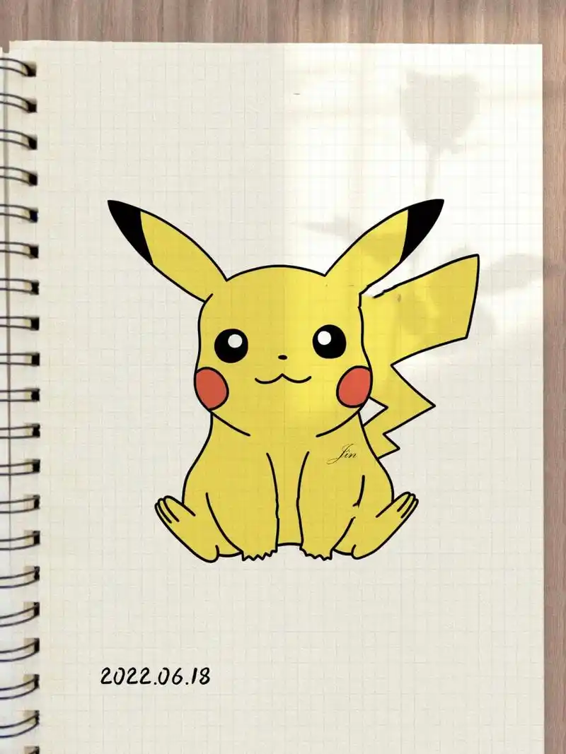 皮卡丘简笔画教程1 ★就想这样静静的看着你7815 7215未经