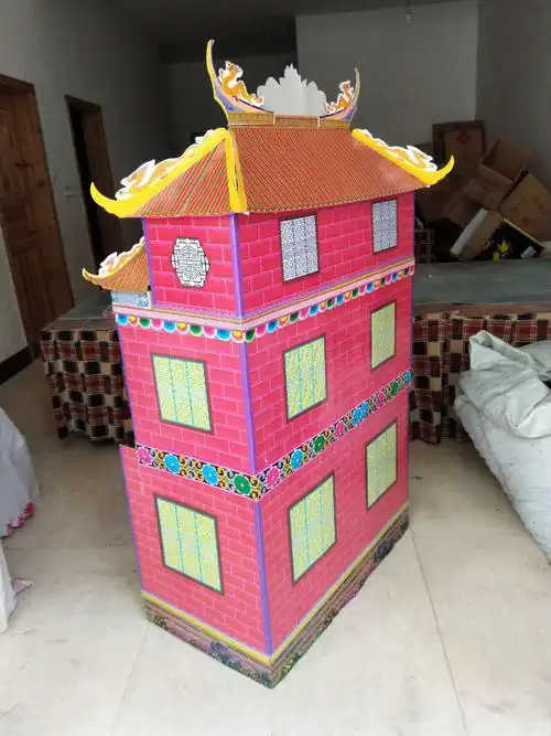 本产品为传统纸工艺手工加现代印刷工艺结合制作而成,瓦楞纸覆膜