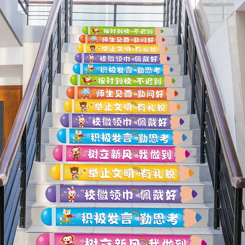 教室提示语录墙纸3d立体墙贴自粘海报装饰画电视背景防水防潮励志