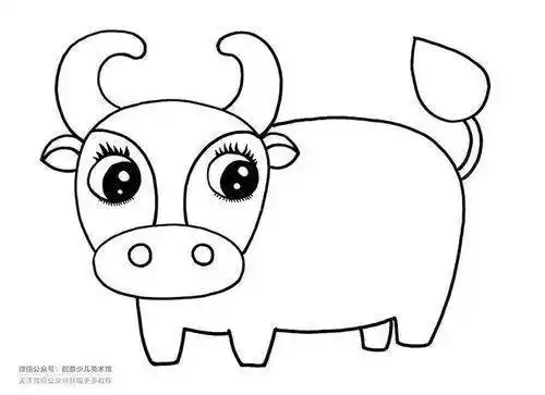 简笔画牛 简笔画牛的画法最简单可爱