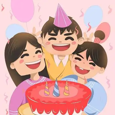 过生日的宝贝过生日卡通人物开心快乐主题png生日宴会