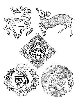 传统吉祥动物纹样梅花鹿