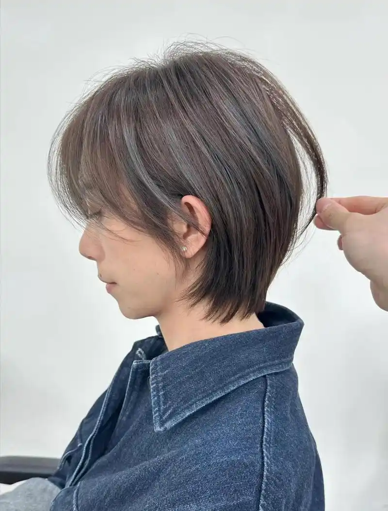 78 挑染发色 07最适合短发的欧系挑染  挑染融合发色,低调也不