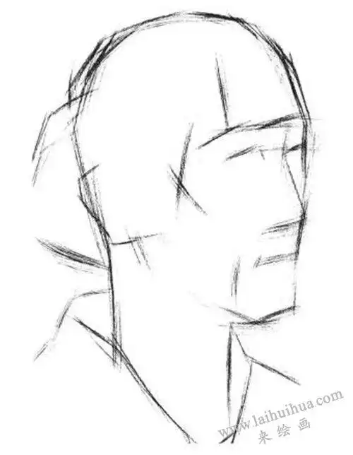 素描四分之三女青年肖像画法步骤 一