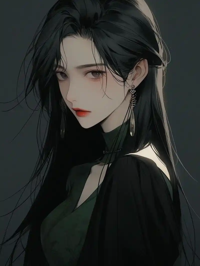 冷色系插画壁纸头像·高冷氛围感美女 我有四个愿望: 不劳而获,不学有