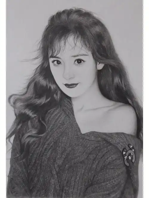 素描杨幂附过程图