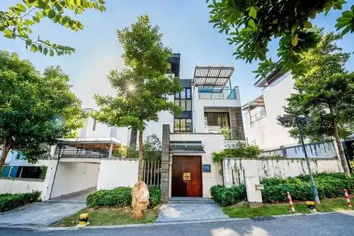 (10房16床)从化明月山溪别墅区溪边大户型10房16床|豪华高空大厅,独立