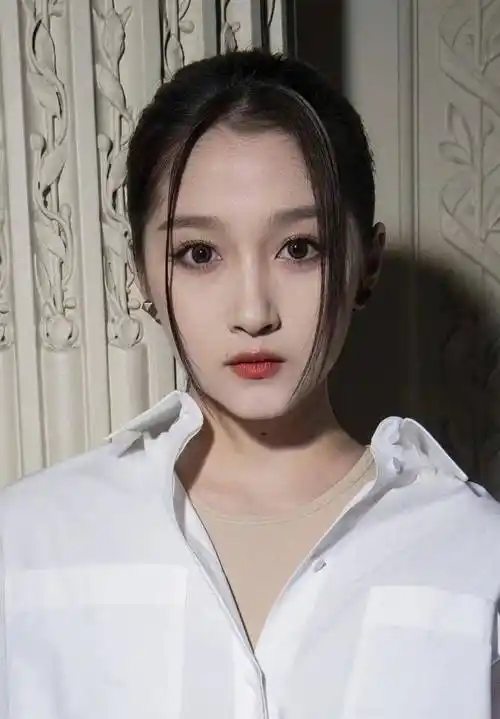 关晓彤巴黎时装周造型,白衬衫秀出大长腿,不过妆容看起来有点老_风格