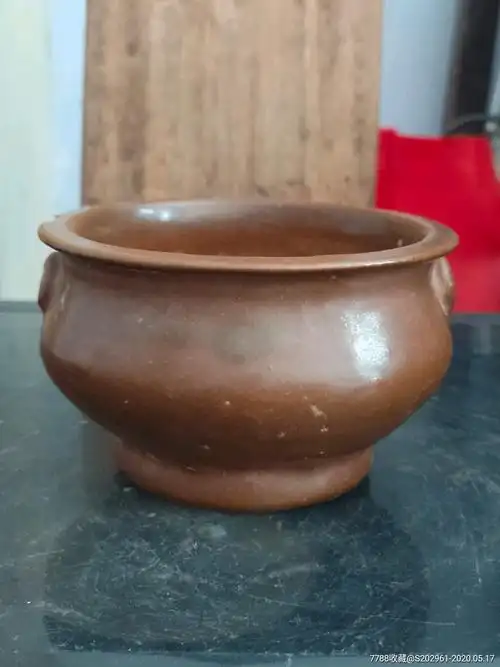 明代紫金釉香炉