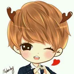 鹿晗手绘卡通萌图_360图片