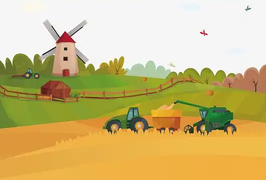 矢量秋天大丰收场景