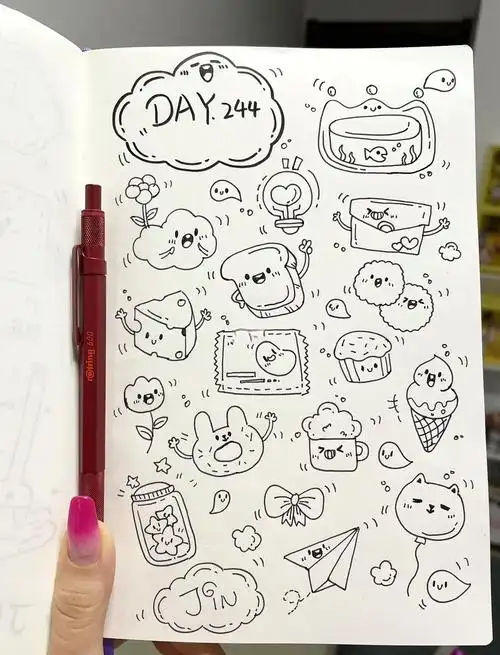 🎨用原子笔画出可爱手帐小素材!