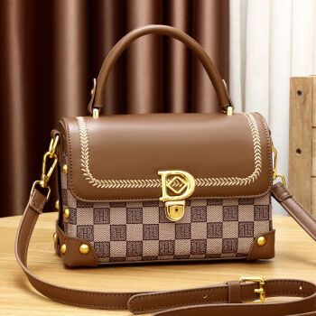 酷奇袋鼠kuqidaishu品牌真皮手提小方包包新款大容量轻奢复古斜跨马鞍