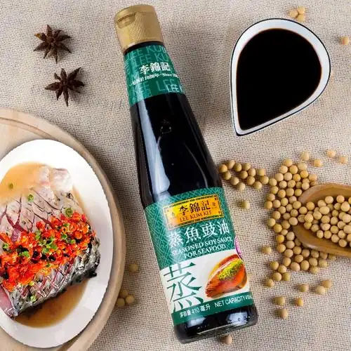 本李锦记蒸鱼豉油410ml瓶即食酱油不添加防腐剂酱料香港版