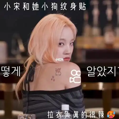 小宋和她的狗纹身贴好可爱#gidle宋雨琦  #秦琦悦专属标签