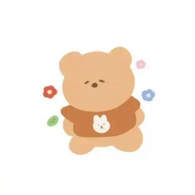 高清可爱的呆萌小熊卡通头像图片