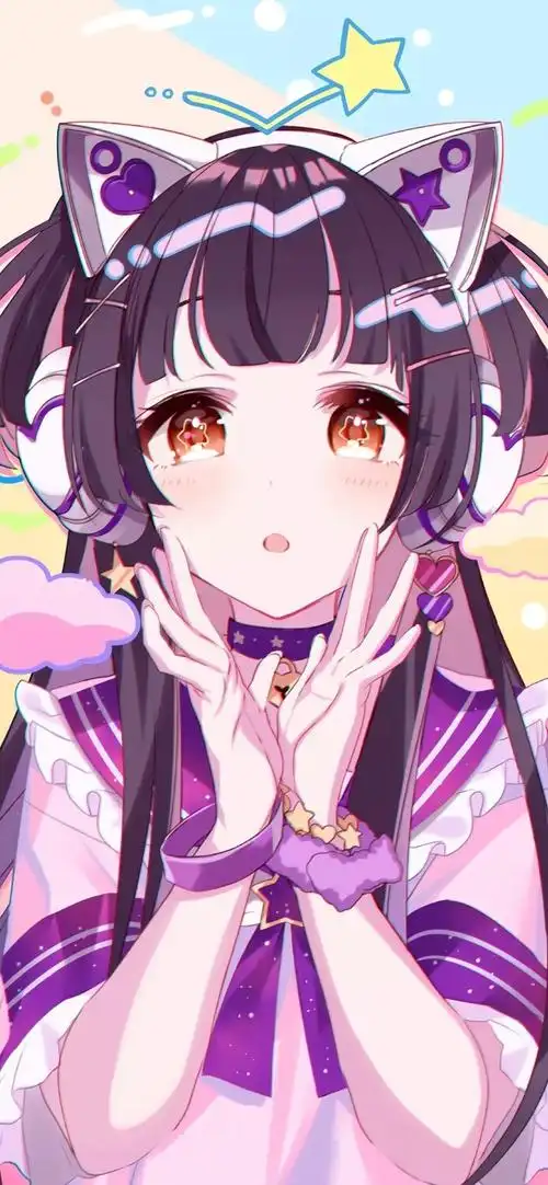 二次元萝莉好看可爱呆萌卡通壁纸女生