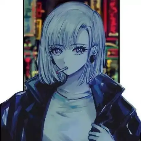 女生抽烟黑白动漫头像霸气 动漫头像图片大全 -【爱个性】